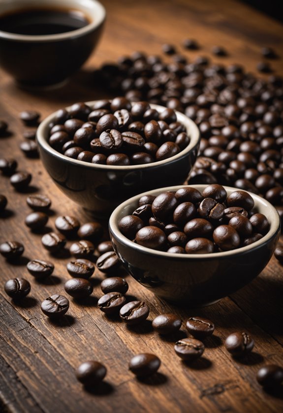 espresso versus coffee beans